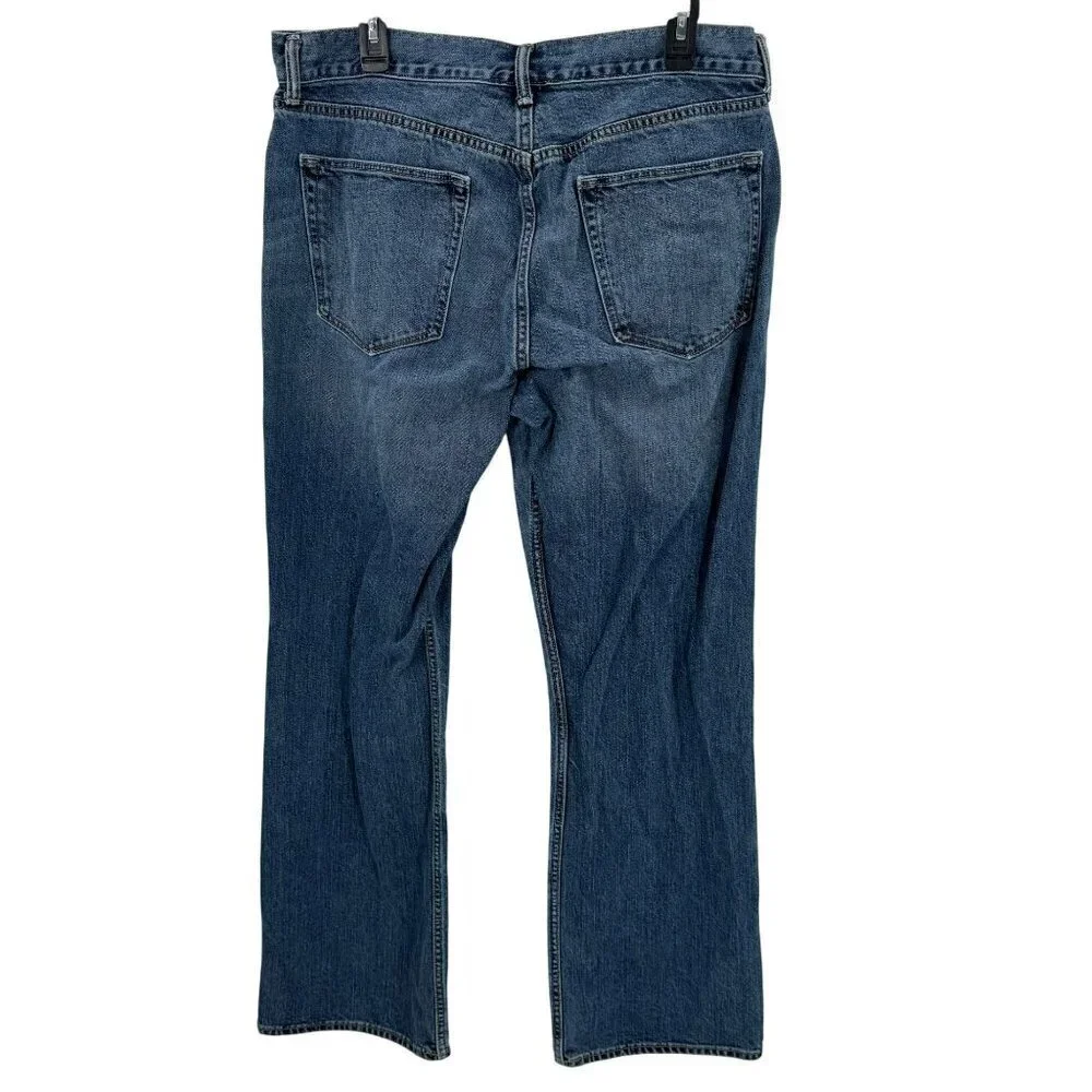 Banana Republic Mens Bootcut Jeans 36x32 Blue Denim 100% Cotton Casual Classic